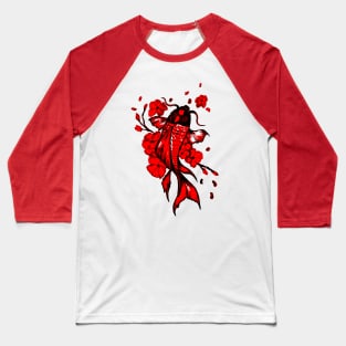 Red Koi Carp Baseball T-Shirt